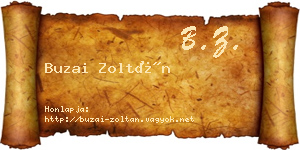 Buzai Zoltán névjegykártya